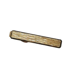 Swank Brush Textured Bar Tie Clip Gold Tone Vintage